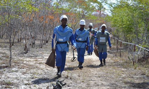 Une équipe de démineurs de Handicap International au Mozambique en août 2011. (Photo/Handicap International)