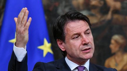 Le chef du gouvernement italien,&nbsp;Giuseppe Conte, le 3 juin 2019, à Rome en Italie. (ALBERTO PIZZOLI / AFP)