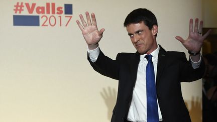 Manuel Valls le 29&nbsp;janvier 2017, au soir du deuxième tour de la primaire de la gauche. (ERIC FEFERBERG / AFP)