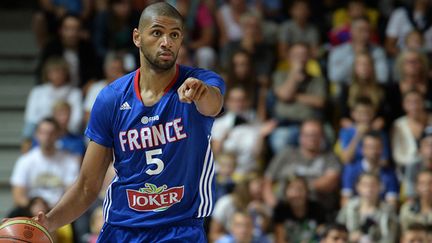 Nicolas Batum sous le maillot de l'équipe de France  (PATRICK HERTZOG / AFP)