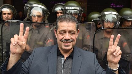 Hamid Chabat, le très contesté secrétaire général sortant de l'Istiqlal, lors d'une manifestation en juillet 2017. (STRINGER / AFP)