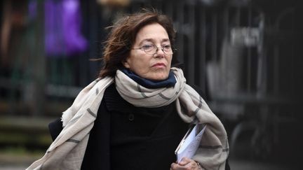 Jane Birkin, le 12 janvier 2018, lors des obsèques de France Gall au cimetière de Montmartre, à Paris. (ERIC FEFERBERG / AFP)