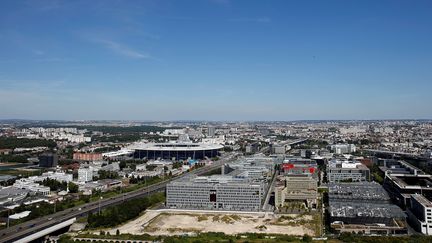 Vue aérienne de Saint-Denis, en juillet 2016. (MATTHIEU ALEXANDRE / AFP)