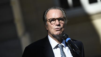 Renaud Muselier s'exprime lors d'une conférence de presse à Paris, le 30 juillet 2020. (STEPHANE DE SAKUTIN / AFP)