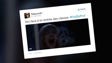 Le tweet d'un enseignant publié le jour de la rentrée des classes, jeudi 1er septembre 2016. (_TALLEYRAND_ / TWITTER)