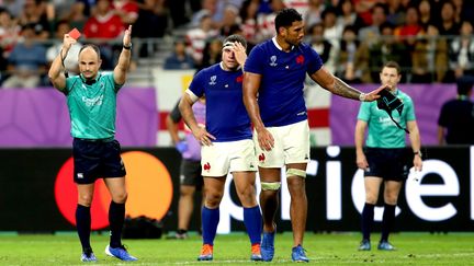 Sébastien Vahaamahina expulsé lors du quart de finale de Coupe du monde contre le Pays de Galles. (DAVID DAVIES / MAXPPP)