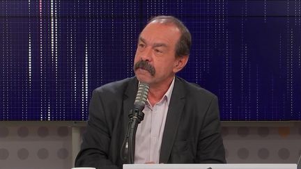 Philippe Martinez,&nbsp;secrétaire général de la CGT était l'invité du "8h30&nbsp;franceinfo", vendredi 5&nbsp;novembre 2021. (FRANCEINFO / RADIOFRANCE)