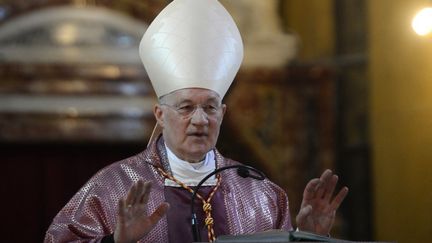 Le cardinal Marc Ouellet, à Rome, le 10 mars 2013. (FILIPPO MONTEFORTE / AFP)