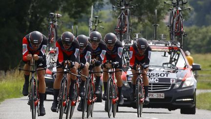 La formation BMC dans l'exercice du contre-la-montre par équipes (BETTINI LUCA / BETTINIPHOTO)