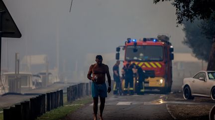 Intervention des pompiers à Cazaux (Gironde), le 14 juillet 2022.&nbsp;
 (MAXPPP)