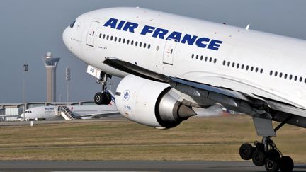 La direction d'Air France affirme que si aucune mesure n'est prise, il resterait un sureffectif de 500 &agrave; 600 h&ocirc;tesses et stewards apr&egrave;s 2014. (ERIC PIERMONT / AFP)