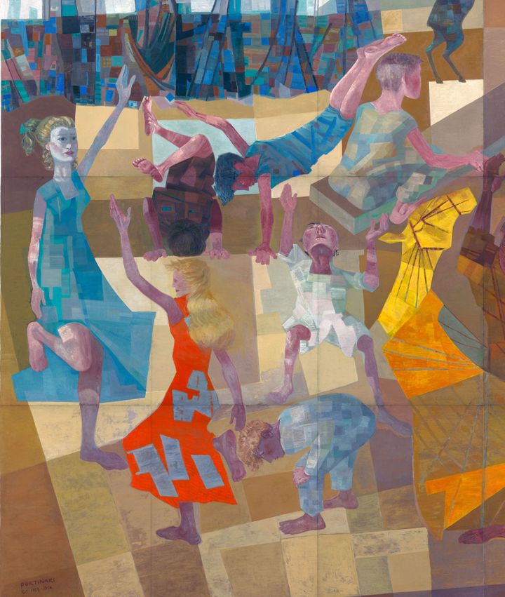 Candido Portinari, détail de la peinture murale "Paix", La danse des femmes et les enfants qui jouent
 (-)