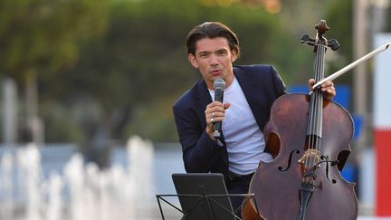 Le violoncelliste Gautier Capuçon le 30 juillet 2020 à Nice. (LIONEL URMAN/SIPA USA/SIPA / SIPA USA)