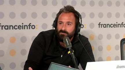 Mickaël Jeremiasz, quadruple médaillé en tennis fauteuil et consultant pour le comité d'organisation des Jeux paralympiques 2024, le 28 août 2023 sur franceinfo. (FRANCEINFO / RADIO FRANCE)