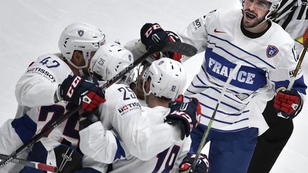 La joie des joueurs français  (ALEXANDER NEMENOV / AFP)