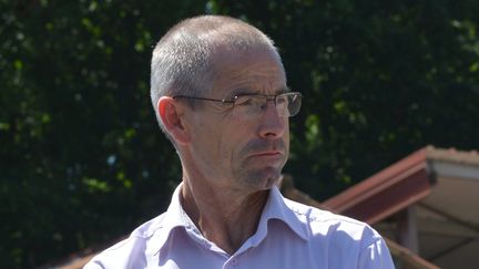 Joël Limouzin, vice-président de la FNSEA, lors d'un déplacement en Haute-Loire en 2015. (REMY PERRIN / MAXPPP)