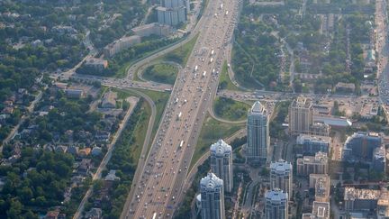 Aerial view in Canada (Toronto).  Illustrative photo (THIERRY THOREL / MAXPPP)