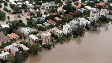 Brisbane (Australie) inondée le 13 janvier 2011 (AFP. T.Blackwood)