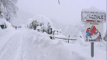 La Haute-Corse sous la neige, le 22 janvier 2011. (France 2)