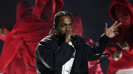 Kendrick Lamar sur la scène des Grammy Awards, le 28 janvier 2018 à New York, au Madison Square Garden
 (Matt Sayles / AP / Sipa)