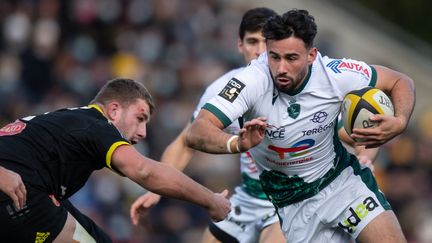 Antoine Hastoy lors du match de Top 14 La Rochelle-Pau, le samedi 27 novembre 2021. (XAVIER LEOTY / AFP)