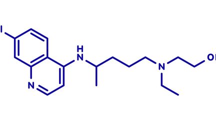 La molécule de l'hydroxychloroquine dont l'efficacité est controversée dans le traitement du Covid-19.&nbsp; (MOLEKUUL/SCIENCE PHOTO LIBRARY / PVV)