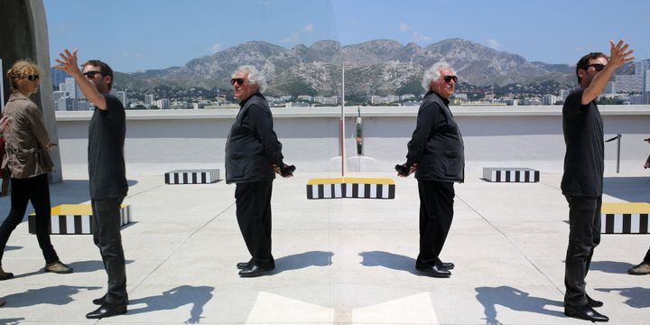 Jeux de miroirs : Exposition "Défini, Fini, Infini" de Daniel Buren à la Cité Radieuse 
 (PHOTOPQR/LA PROVENCE/SOLLIER Cyril)