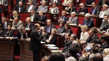 Le ministre du Travail Eric Woerth lance le débat sur les retraites, à l'Assemblée, le 7 septembre 2010. (AFP - Jacques Demarthon)