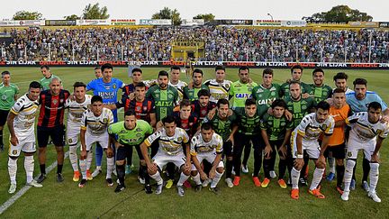 Les joueurs de l'équipe brésilienne de Chapeco, le 24 novembre 2016, quelques jours avant le crash de leur avion en Colombie. (CULACIATTI HORACIO / TELAM / AFP)