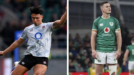 Marcus Smith et Jonathan Sexton seront sur le pont samedi pour porter l'Angleterre et l'Irlande. (GLYN KIRK / AFP / Peter Morrison/AP/SIPA)