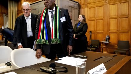 South African Ambassador Vusimuzi Madonsela, during a hearing at the International Court of Justice (ICJ), in The Hague, Netherlands.  (ROBIN VAN LONKHUIJSEN / ANP MAG / AFP)