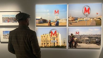 Christian, 65 ans, est venu chercher "une autre image" des Palestiniens, à l'Institut du monde arabe, le 15 novembre 2023. (LUCIE BEAUGE / FRANCEINFO)