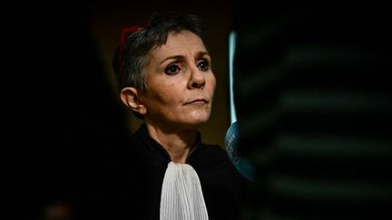 Béatrice Zavarro, l'avocate de Dominique Pelicot, au tribunal d'Avignon (Vaucluse), le 25 novembre 2024. (CHRISTOPHE SIMON / AFP)