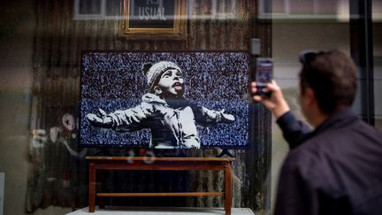 Boutique éphémère Banksy au sud de Londres, le 1er octobre 2019 (TOLGA AKMEN / TOLGA AKMEN)