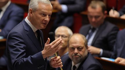 Le ministre de l'Economie Bruno Le Maire lors des questions au gouvernement, à l'Assemblée nationale à Paris, le 11 octobre 2022.&nbsp; (THOMAS SAMSON / AFP)