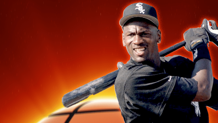 Michael Jordan, époque baseball après sa première retraite du basket (HENRI LAURIANO / FRANCEINFO: SPORT)