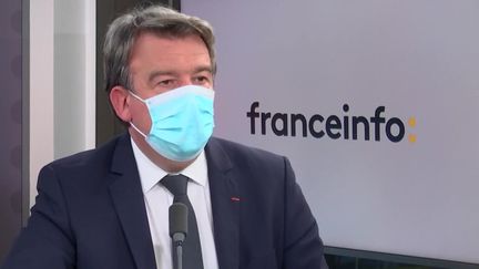 Olivier Salleron, président de la Fédération française du bâtiment, invité éco de franceinfo le 11 janvier 2022. (FRANCEINFO)