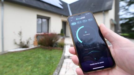 L'application EcoWatt, sur laquelle sera émis le signal rouge en cas de tension sur le réseau d'électricité. (MAXPPP)