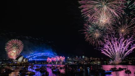 Le feu d'artifice de Nouvel An sur le port de Sydney (Australie), le 1er janvier 2019 (CHINE NOUVELLE/SIPA / XINHUA / SIPA)