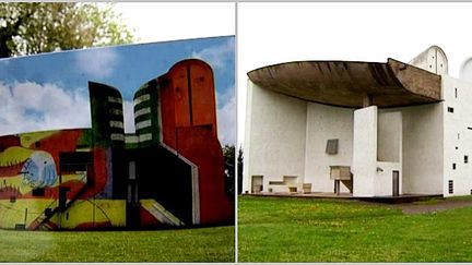 Photomontage de La chapelle de Lecorbusier par Xavier Delaury
 (France 3 Culturebox)