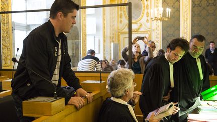 Daniel Legrand &agrave; son proc&egrave;s devant la cour d'assises des mineurs d'Ille-et-Vilaine, le 27 mai 2015.&nbsp; (MAXPPP)