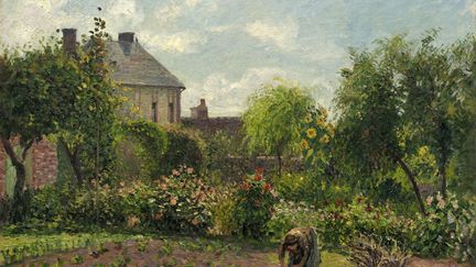 Au Musée du Luxembourg, c'est à la dernière période de la vie de Pissarro qu'on s'intéresse, les années qu'il a passées avec sa famille dans le village d'Eragny (Oise), à partir de 1884. Pendant vingt ans, il y a peint la campagne française et découvert les idéaux anarchistes. Il y recevait ses amis Monet, Cézanne, Van Gogh ou Gauguin et exploitait sa ferme sur un modèle collectif. L'exposition, comprend des paysages, des portraits de figures créés dans l'atelier et resitués dans la campagne, des gravures, des aquarelles, des documents. Du 16 mars au 9 juillet 2017. Ici, Camille Pissarro, "Le jardin d'Eragny", 1898, National Gallery of Art, Washington, Ailsa Mellon Bruce Collection
 (National Gallery of Art, Washington)