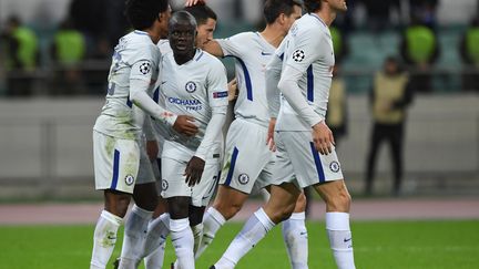 Eden Hazard, N'golo Kanté et les Blues de Chelsea heureux