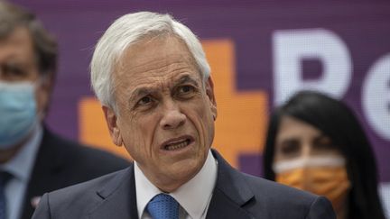 Sebastián Piñera, le président du Chili, à Santiago, le 10 novembre 2021. (MARTIN BERNETTI / AFP)