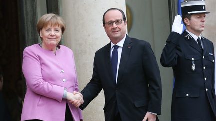 Angela Merkerl et François Hollande à l'Elysée, le 4 mars 2016. (MAXPPP)