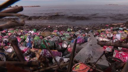 Intempéries : les déchets envahissent le bord de mer à Marseille. (FRANCE 2)