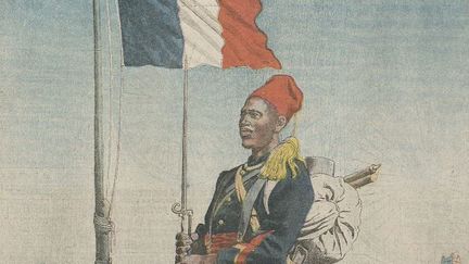 «Nos soldats d'Afrique», vus par le «Petit Journal» (extrait de la une du supplément du dimanche du 16 mars 1913). (Le Petit journal / RetroNews-BnF / BnF-Partenariats)