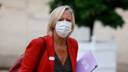 La&nbsp;Secrétaire d'État auprès du Premier ministre, chargée des Personnes handicapées,&nbsp;Sophie Cluzel, au palais de l'Elysée, le 13 septembe 2021. (LUDOVIC MARIN / AFP)