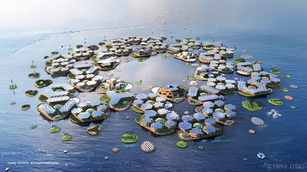 Le projet Oceanix City pourrait accueillir 10 000 habitants. (OCEANIX / BIG - BJARKE INGELS GROUP)