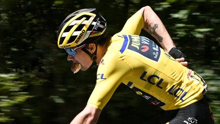 Primoz Roglic, maillot jaune sur le Dauphiné avant son abandon, a encore faim de victoires. (ANNE-CHRISTINE POUJOULAT / AFP)